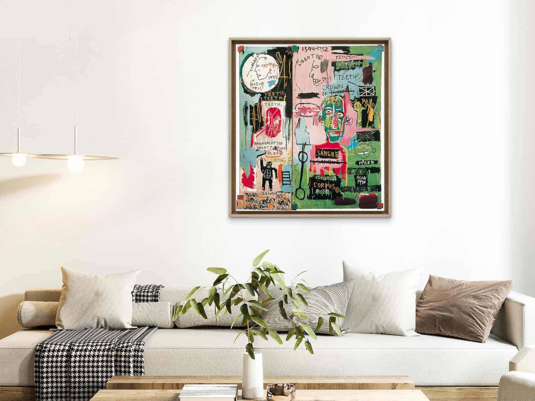 Reproduction tableau basquiat in italian at Paolo Gallery