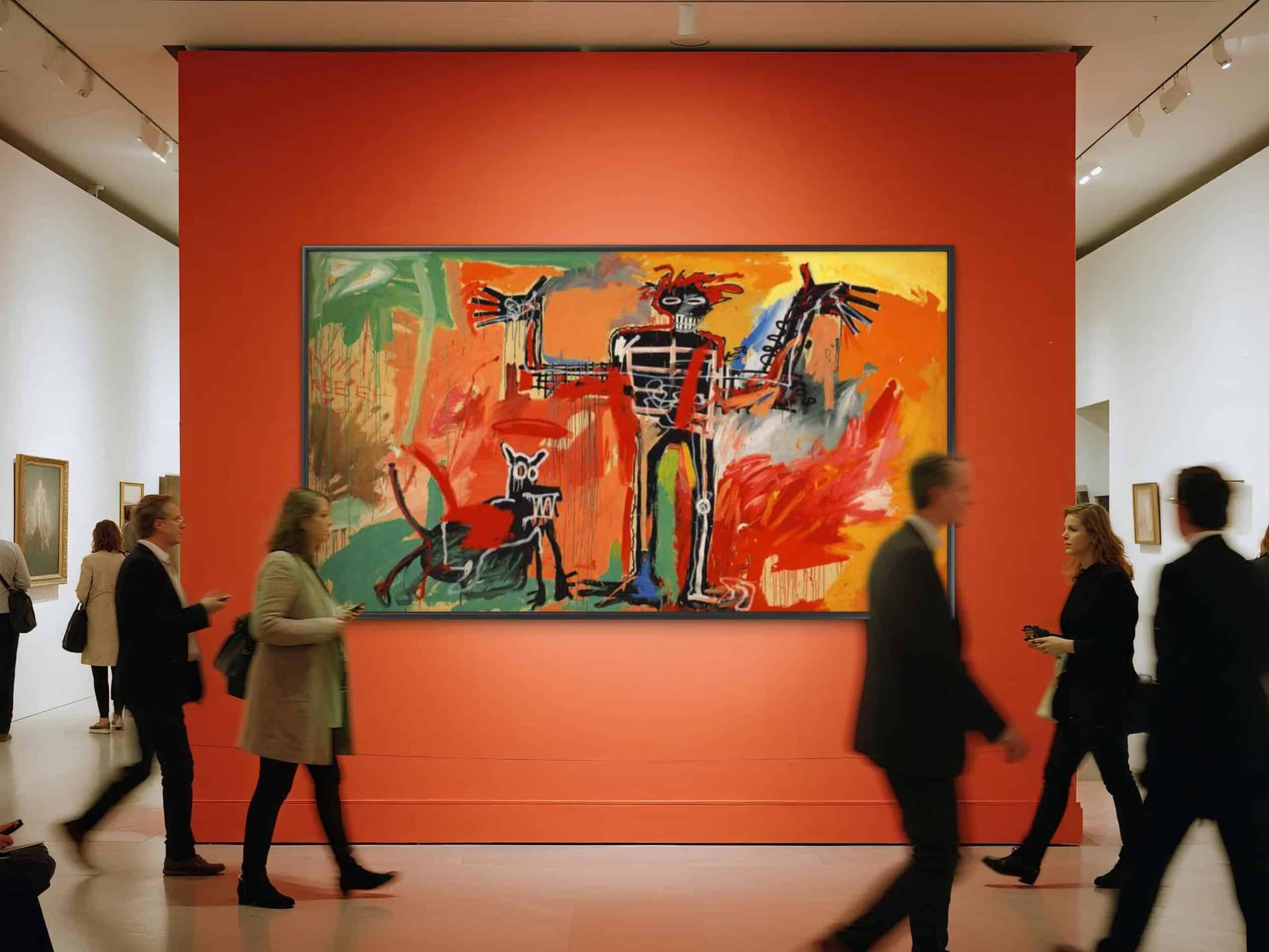 reproduction toile basquiat boy and dog