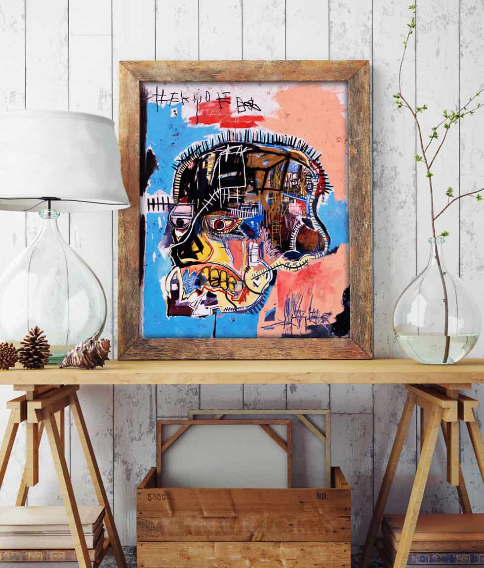 Une reproduction de tableau de basquiat haut de gamme apporte la touche de prestige idéale pour vos grands murs et vos décors contemporains.