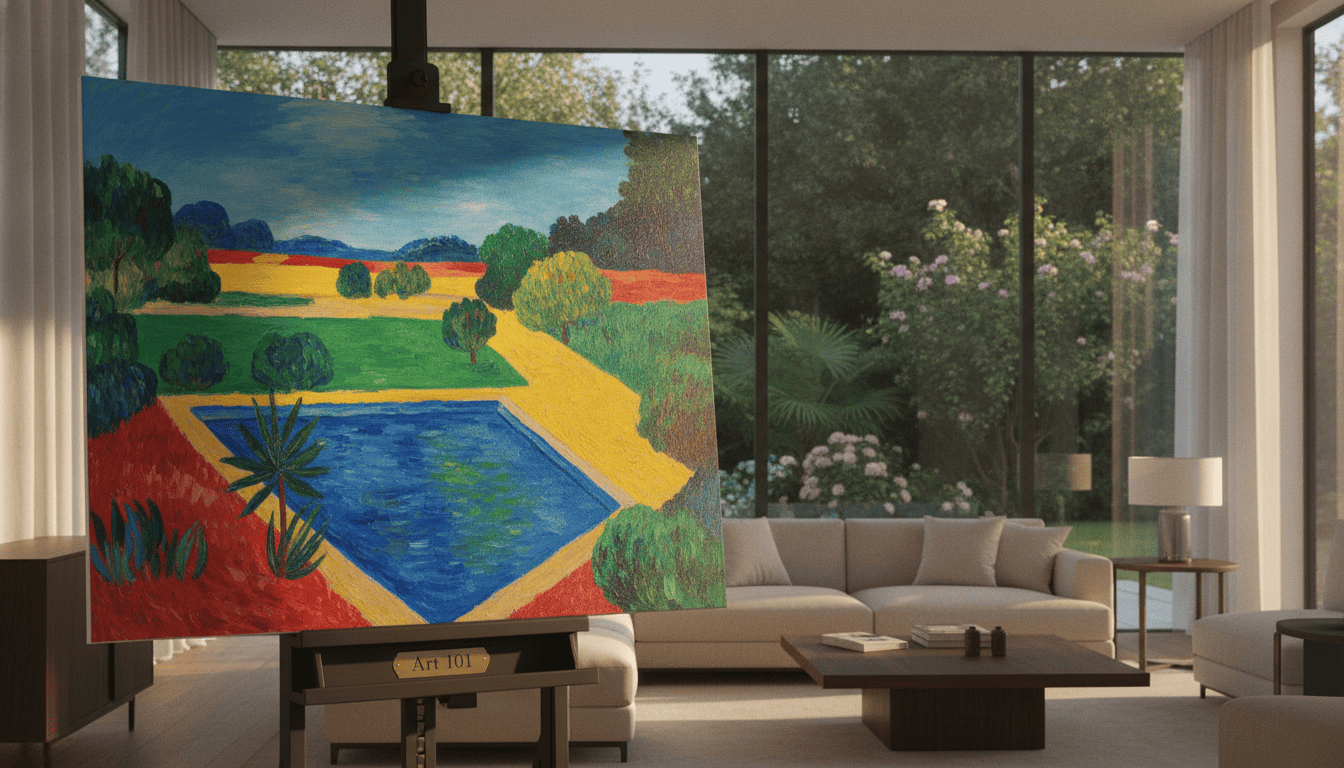 reproduction david hockney peinture a l huile