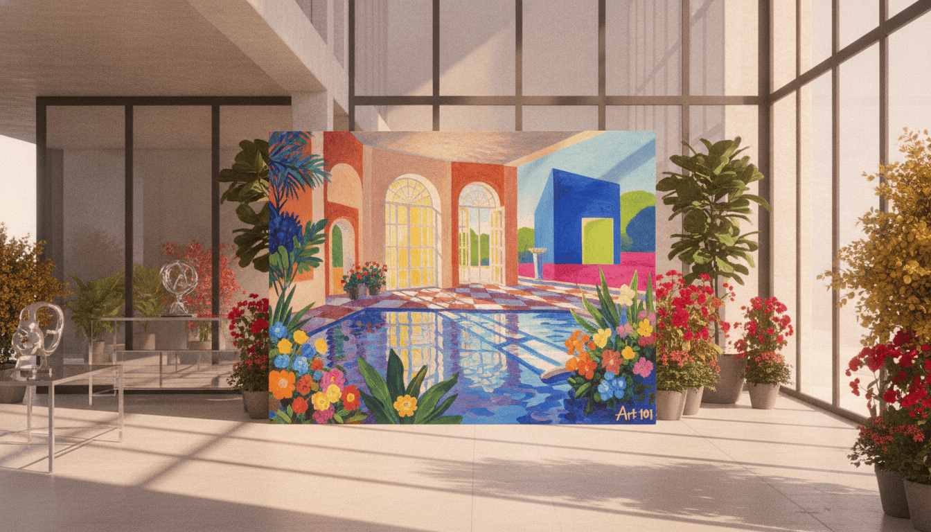 reproduction tableau david hockney pop art