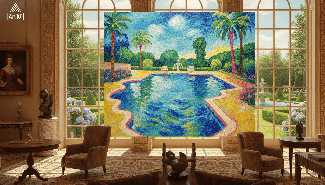 tableau david hockney grand format sur mesure