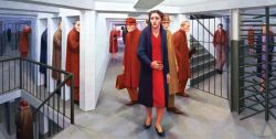 George Tooker Subway 1950 reproduction peinte à la main