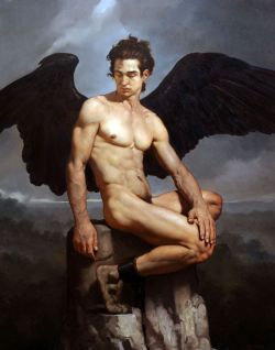 Peinture sur toile de Roberto Ferri Lucifero - Lucifer reproduction peinte à la main