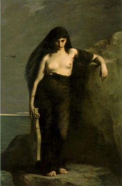 Peinture sur toile de Charles-august Mengin Sappho 1887 reproduction peinte à la main