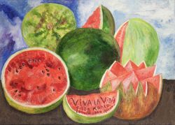 Kahlo, Viva La Vida reproduction peinte à la main