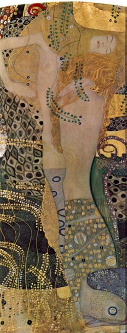 Peinture sur toile de Gustav Klimt Water Snakes - Friends 1 reproduction peinte à la main