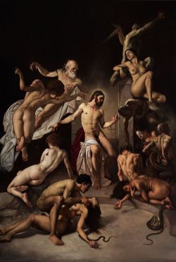 Peinture sur toile de Roberto Ferri Giudizio Universale - Last Judgment reproduction peinte à la main