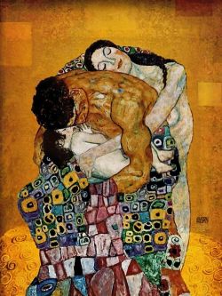 Peinture sur toile de Gustav Klimt The Family 1910 reproduction peinte à la main