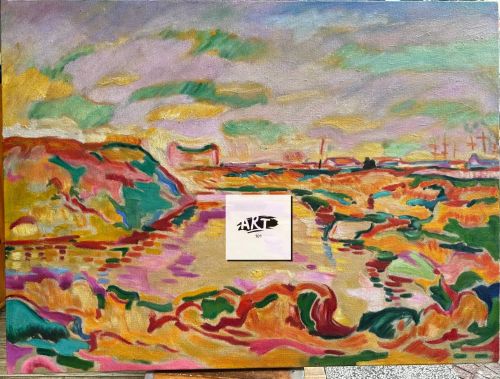 Landscape Near Antwerp 80 X 59 Cm