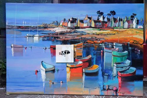 Le Pape Au Bout Du Quai De Lesconil - 120 X 80 Cm