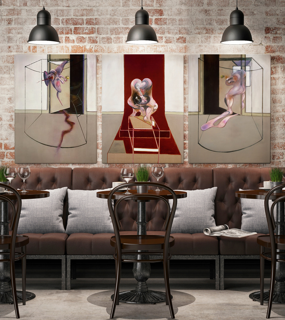 Bacon Triptych Inspired By The Oresteia Of Aeschylus - 1981 - Part 1 dans une pièce