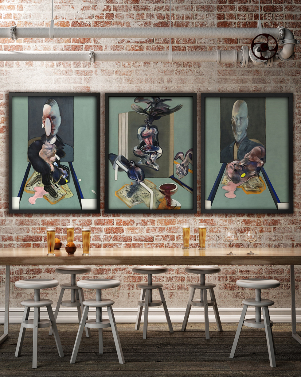 Francis Bacon triptyque,  Enthousiasme désespéré 1976 - Partie 2 dans une pièce