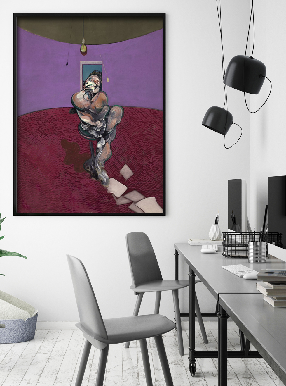 Francis Bacon, Portrait de George Dyer qui parle dans une pièce