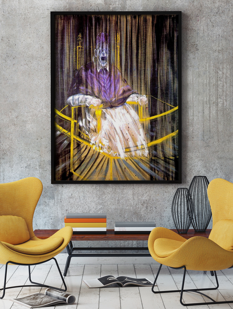 Francis Bacon, Étude d'après Velázquez's - Portrait du pape Innocent X dans une pièce