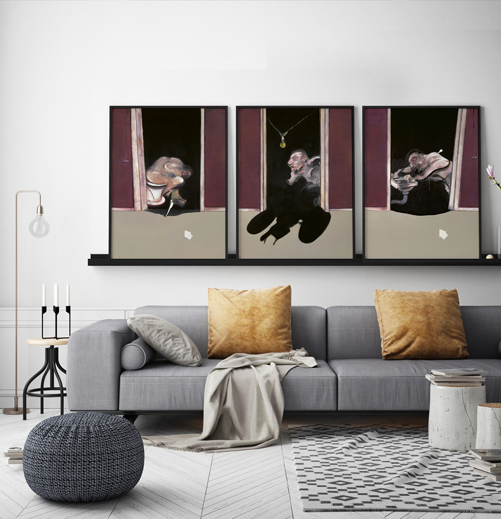 Francis Bacon Triptyque, Mai-Juin 1973 - Partie 1 dans une pièce