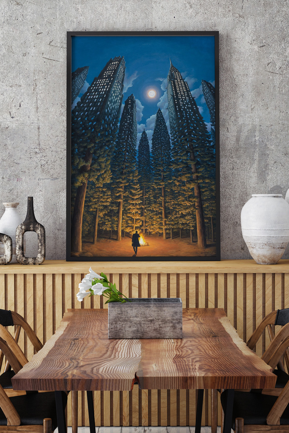 Rob Gonsalves Arboreal Office dans une pièce