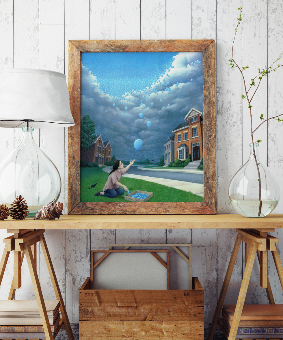 Rob Gonsalves Balloons dans une pièce