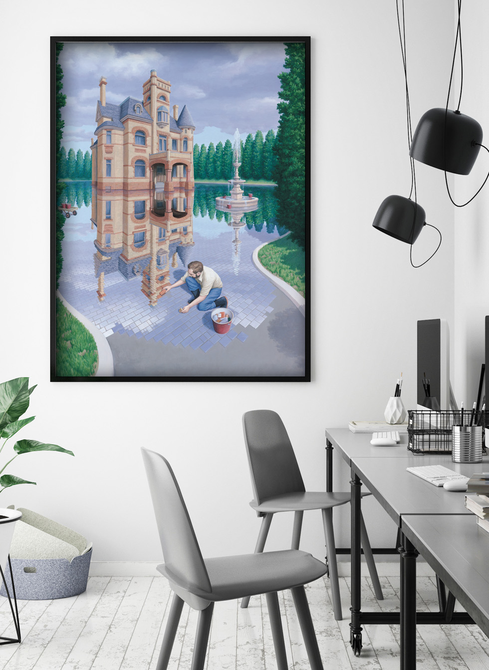 Rob Gonsalves Mirrors dans une pièce