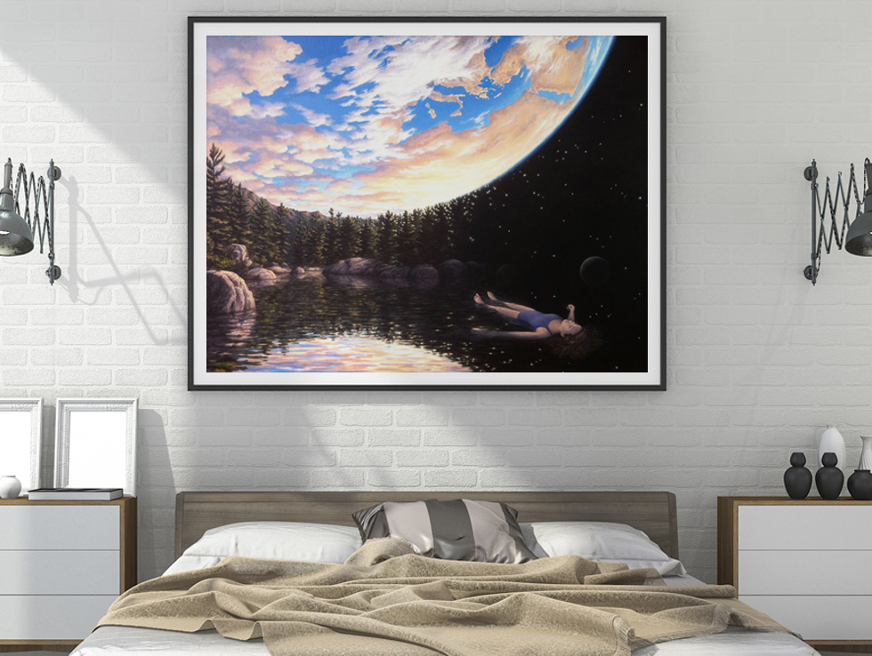 Rob Gonsalves The Phenomenom Of Floating dans une pièce