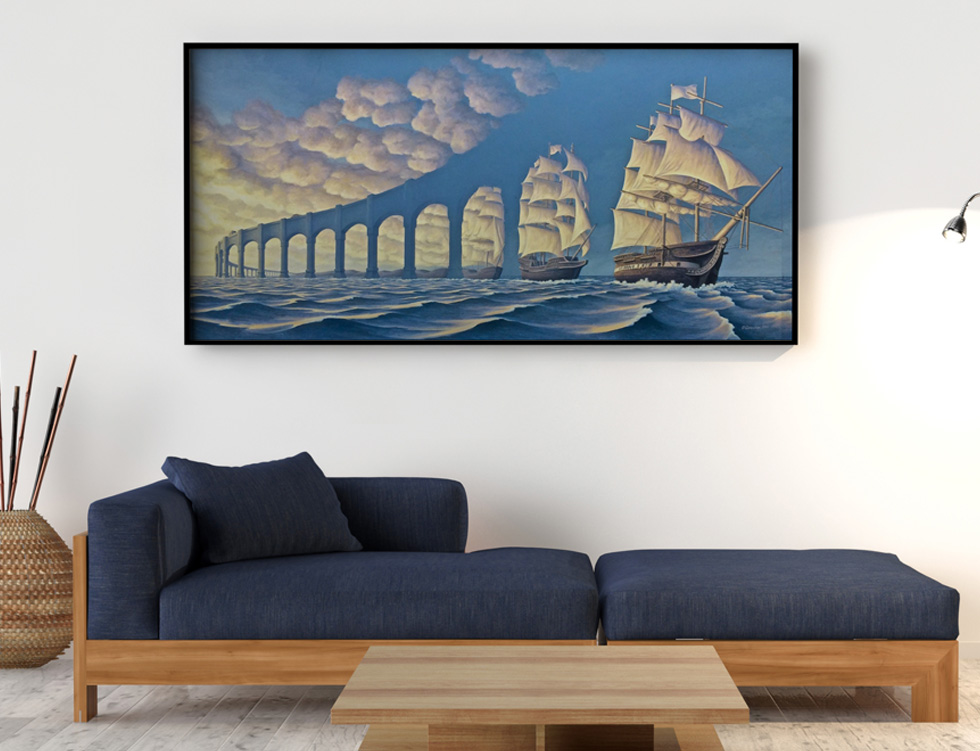 Rob Gonsalves The Sunset sails dans une pièce