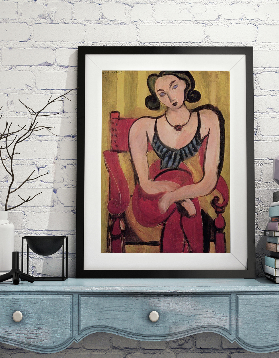 Henri Matisse, Femme Au Corsage Bleu - 1935 dans une pièce