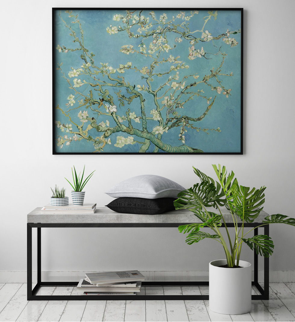 Vincent Van Gogh, Amandier en fleur dans une pièce