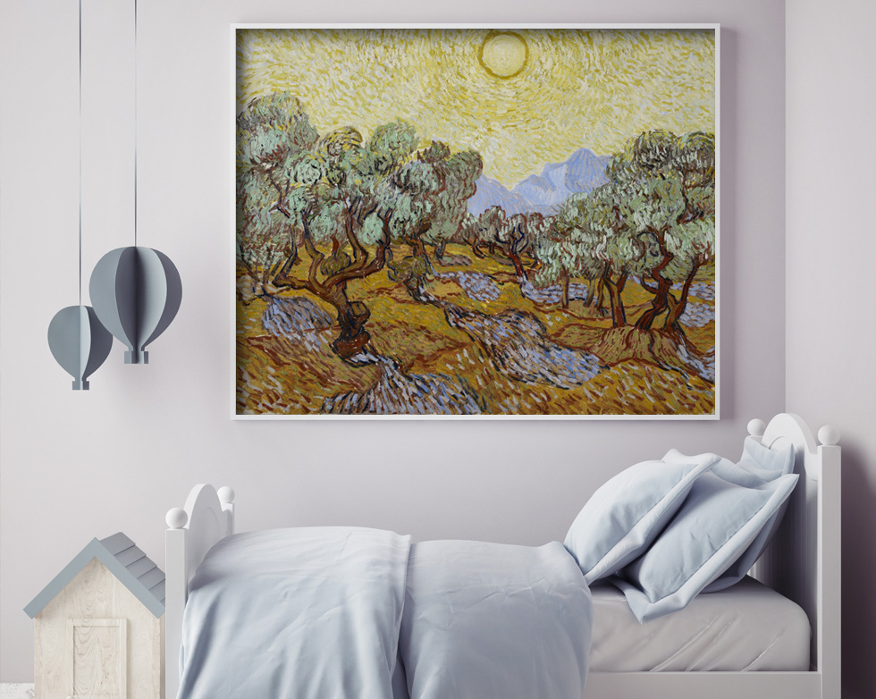 Vincent van Gogh, Les oliviers - 1889 dans une pièce