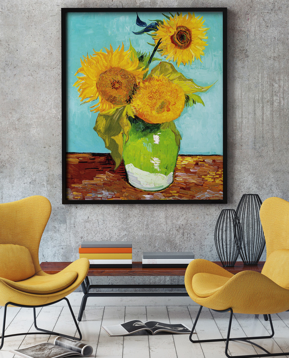 Vincent van Gogh, Les tournesols (F453), version 1 dans une pièce