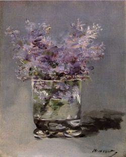 Édouard Manet, Lilas dans un verre, c. 1882 reproduction peinte à la main