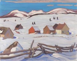 Peinture sur toile de A.y. Jackson Laurentian Country Winter Ca. 1926 reproduction peinte à la main