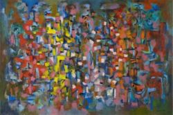 Peinture sur toile de Ad Reinhardt, Abstract Painting 1943 reproduction peinte à la main