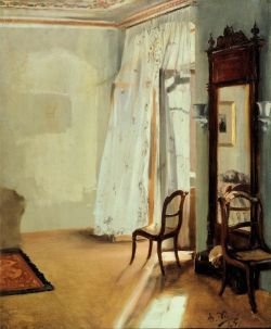 Peinture sur toile de Adolph Von Menzel, The Balcony Room 1845 reproduction peinte à la main