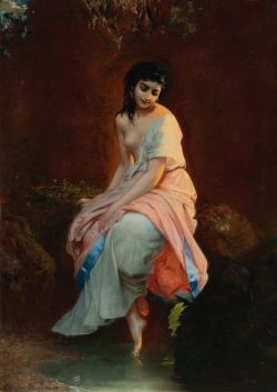 Peinture sur toile de Adolphe Piot The Bather reproduction peinte à la main