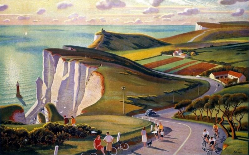 Adrian Allinson Downland Rambles - Beachy Head - Eastbourne Sussex 1950