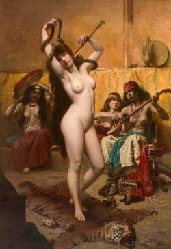 Peinture sur toile de Agapit Stevens La Danza Del Serpente reproduction peinte à la main