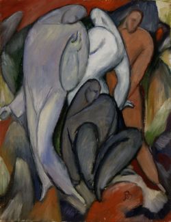 Peinture sur toile de Albert Bloch Four Pierrots 1912 reproduction peinte à la main
