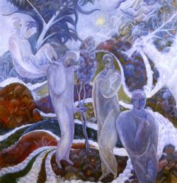 Peinture sur toile de Albert Bloch Summer Night 1916 reproduction peinte à la main