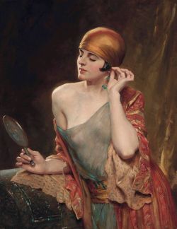 Peinture sur toile de Albert Henry Collings The Studio Mirror reproduction peinte à la main