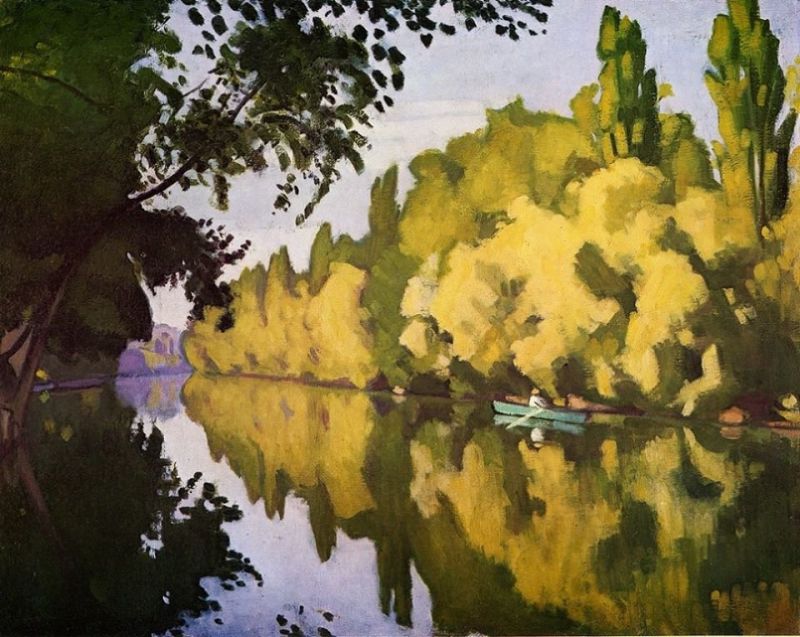 Albert Marquet River Scene - La Varenne Saint-hilaire La Barque - 1913