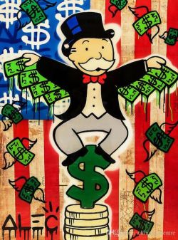 Peinture sur toile de Alec Monopoly Money Wings reproduction peinte à la main