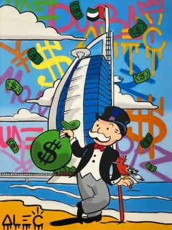 Peinture sur toile de Alec Monopoly Monopoly In Dubai reproduction peinte à la main