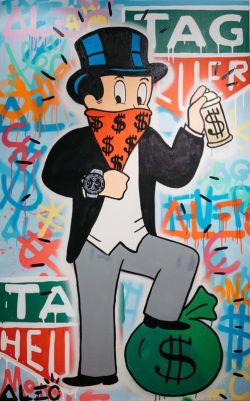 Peinture sur toile de Alec Monopoly Painting 2 reproduction peinte à la main