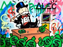 Peinture sur toile de Alec Monopoly Painting 4 reproduction peinte à la main