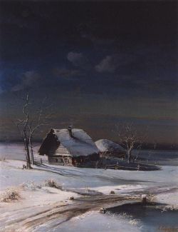 Peinture sur toile de Aleksey Savrasov Winter Landscape 1871 reproduction peinte à la main