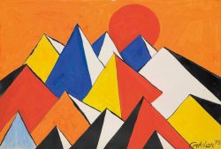 Peinture sur toile de Alexander Calder Nepal 1973 reproduction peinte à la main