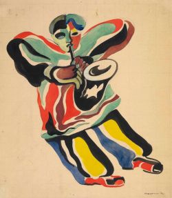Peinture sur toile de Alexander Rodtschenko Le Joueur De Jazz 1943 reproduction peinte à la main