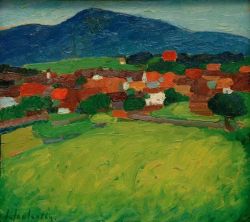 Peinture sur toile de Alexej Von Jawlensky Murnau Village 1908 reproduction peinte à la main