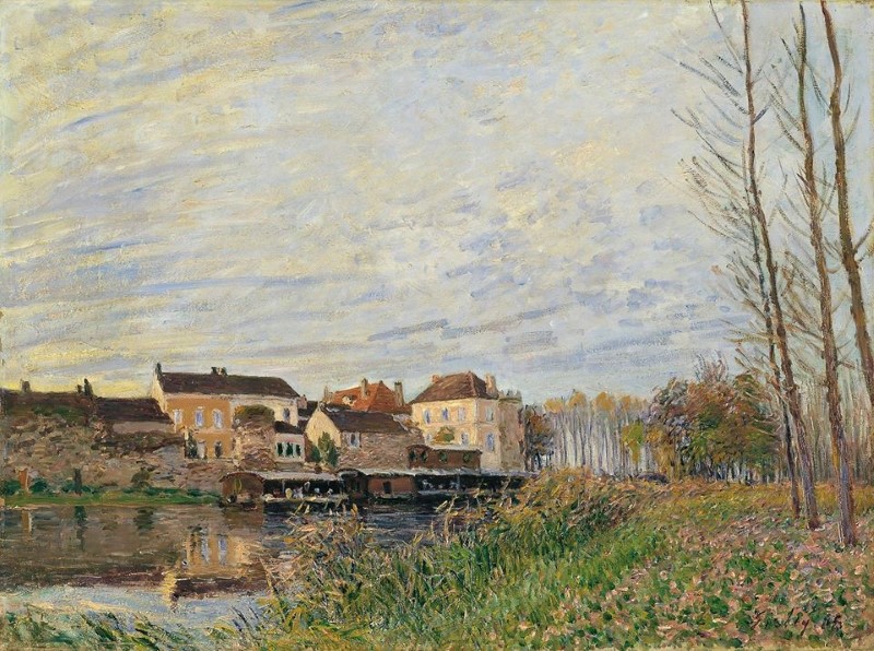 Alfred Sisley, Evening in Moret, End of October, 1888