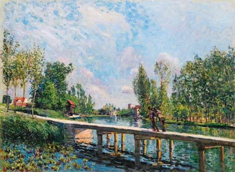 Alfred Sisley, La Passerelle, Tow Path on the Loing Canal, 1886